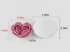 Molde silicona flor corazon